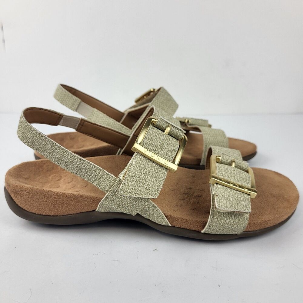 Vionic Women's Reese Oatmeal Beige Synthetic  Slingback Sandals Size 8 - Picture 5 of 10